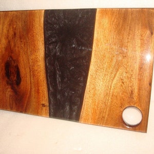 Beautiful Hardwood And Stone Cutting Board 15 5/8&quot; Long
