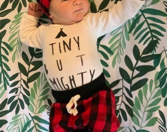 Newborn Take Home Outfit Going Home Outfit/ Newborn Boy Coming Home Outfit / Newborn Deer Plaid Outfit // Deer Head Clothing Set //