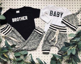 Little Brother Big Brother Newborn Boy Take Home Outfit / Newborn Boy Coming Home Outfit / Big Brother Shirt Big Brother Announcement