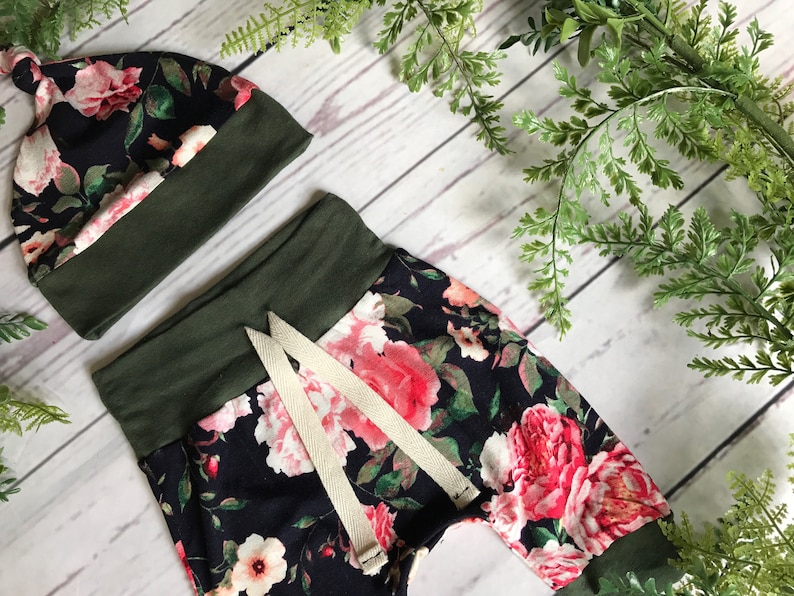 Newborn Girls Floral Joggers Baby Girls Floral Joggers Toddler Floral Joggers Newborn Floral Outfit Newborn Girls Clothing Set