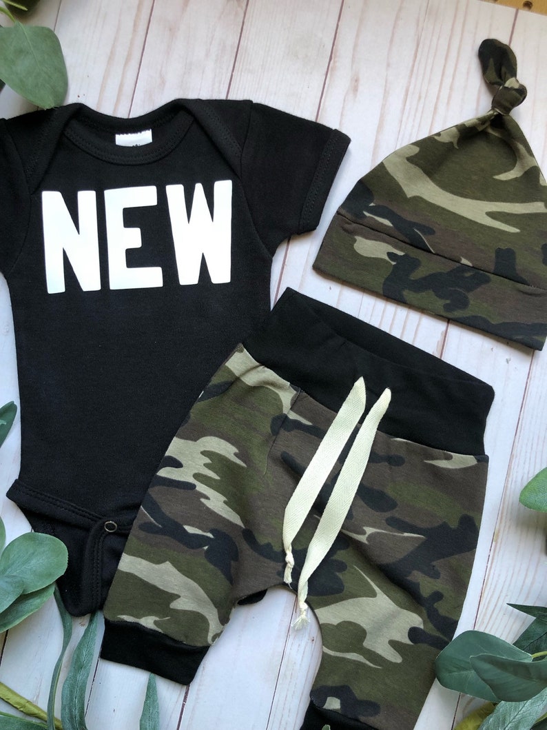 Newborn Boy Coming Home Outfit Camo Newborn Boy Coming Home Etsy