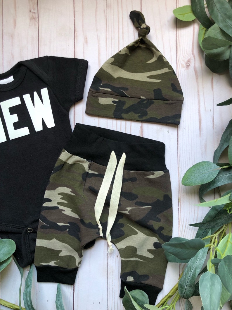 Newborn Boy Coming Home Outfit Camo Newborn Boy Coming Home Etsy