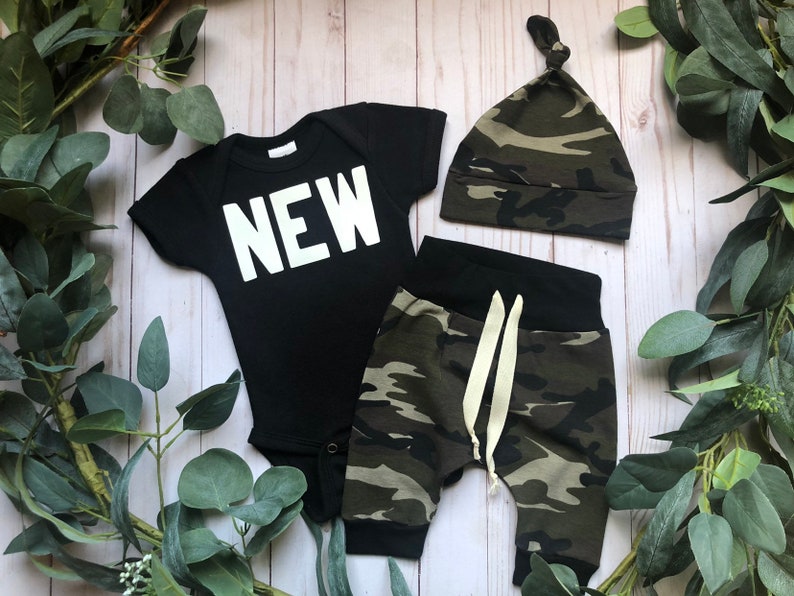 Newborn Boy Coming Home Outfit Camo Newborn Boy Coming Home Etsy