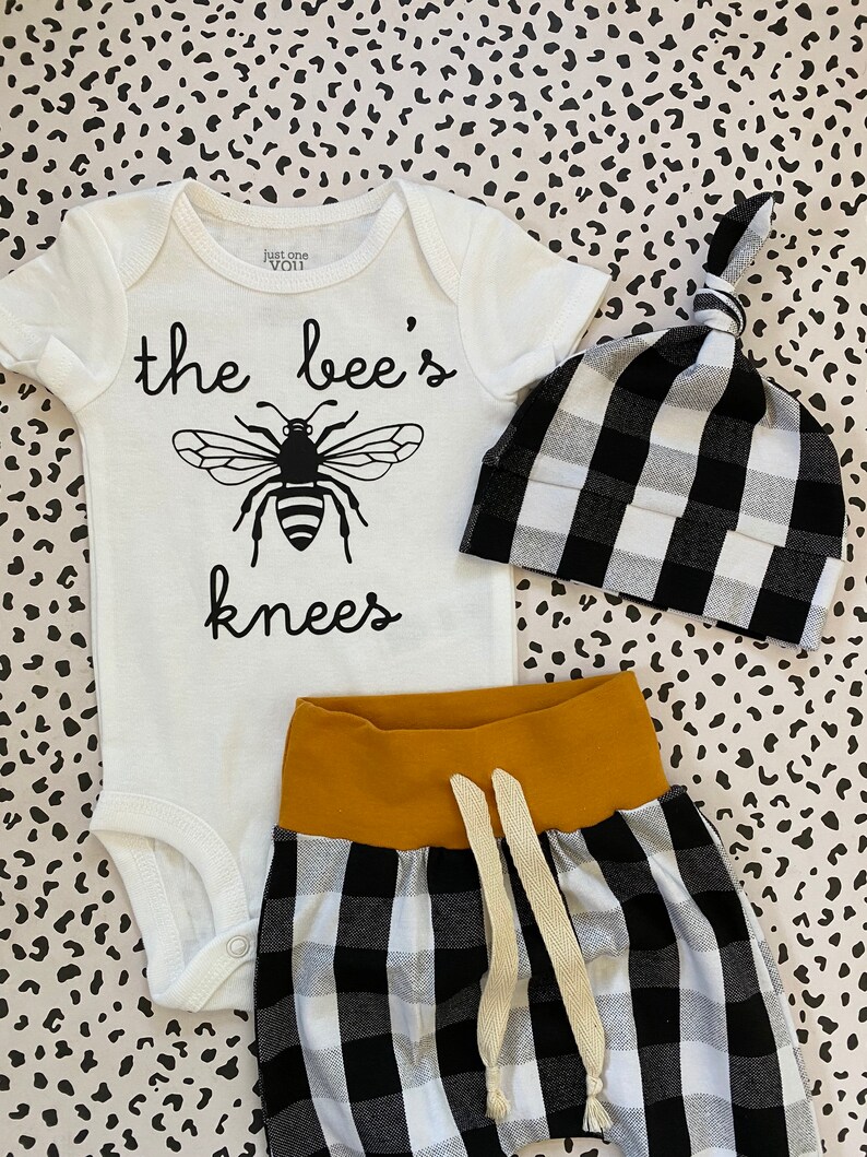 Bee Onesie the Bees Knees Outfit Baby Boy Girl Bumble Bee Etsy