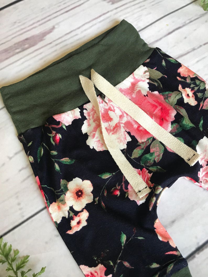 Newborn Girls Floral Joggers Baby Girls Floral Joggers Toddler Floral Joggers Newborn Floral Outfit Newborn Girls Clothing Set