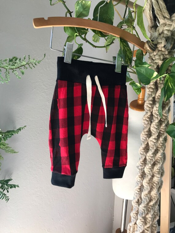 boys plaid joggers