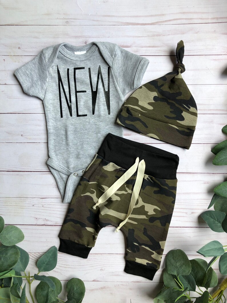 newborn baby boy camo clothes