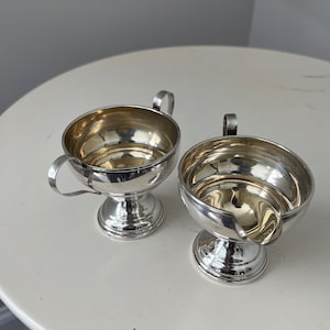 Argent sterling sucrier crémier ensemble or lavage vintage sucrier & crémier collection héritage hôtel argent