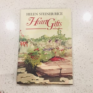 Książka poetycka Vintage Heart Gifts Helen Steiner Rice w twardej oprawie, brązowo-złota, pozłacana, z akwarelową obwolutą i ilustracjami stron