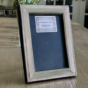 Vintage MARA Sterling Silver 9”x7” Picture Frame for 7”x5” Photo Sterling Carved Ornate Photo Frame Wedding Gifts Lion Passant Hallmark