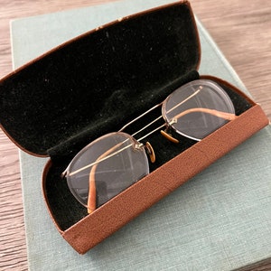 Vintage American Optics Gold Eyeglasses Frameless Genuine 12 Carat Gold Filled Glasses Antique Frameless Eyeglasses