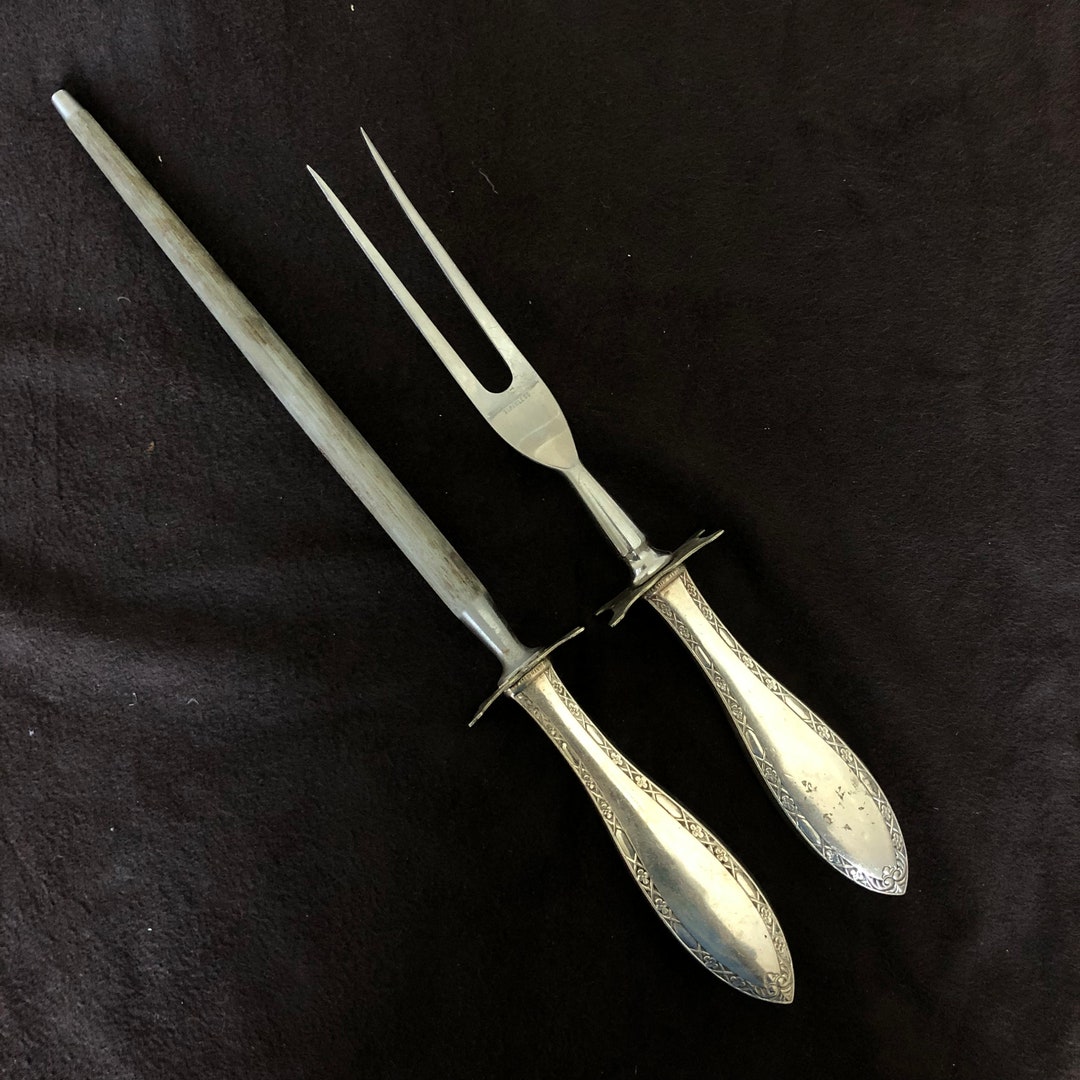 Sterling Silver Meat Carving Set Sterling Holiday Table Ware Collectible Vintage Sterling Silver