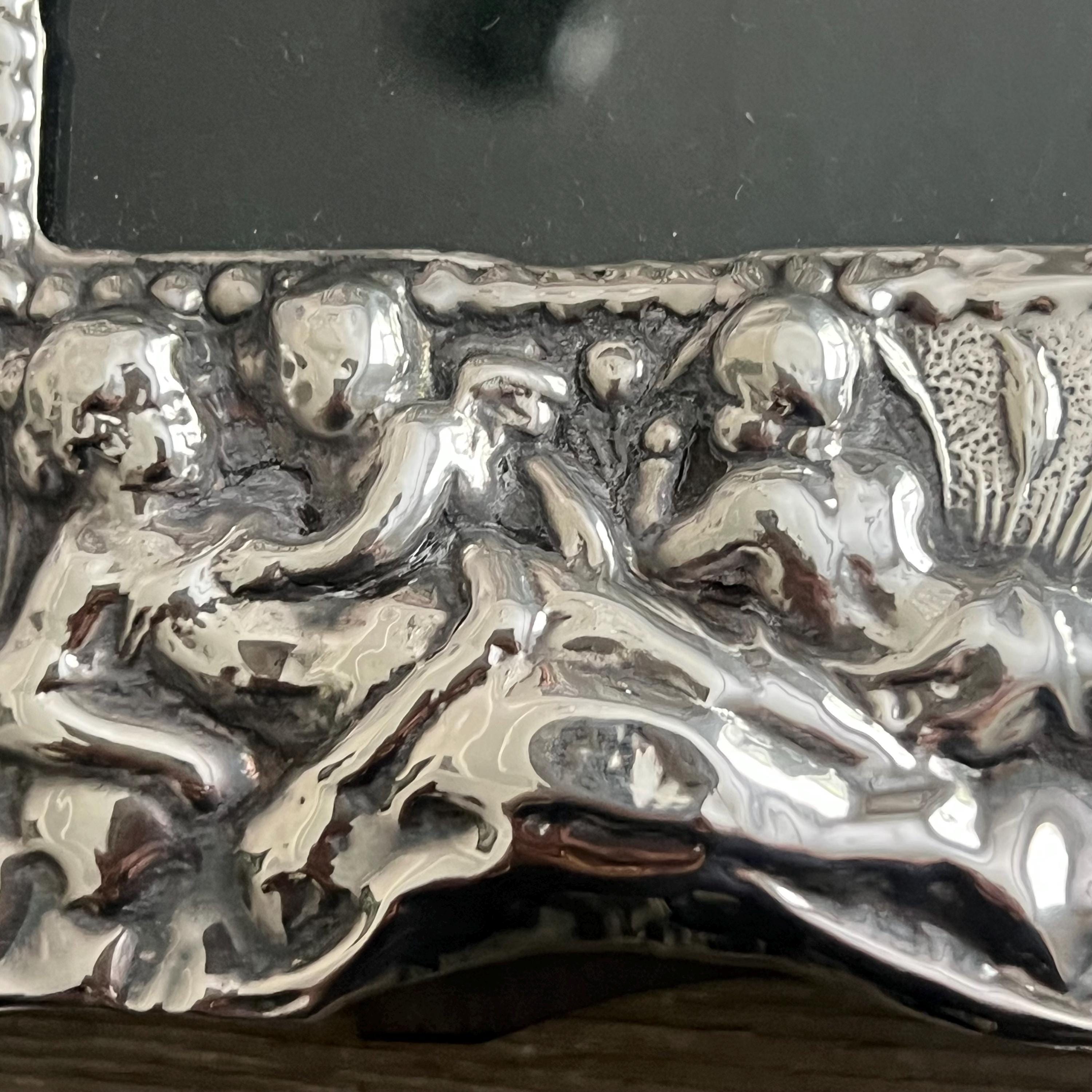 Vintage Sterling Silver Cherub Picture Frame: Renaissance Style