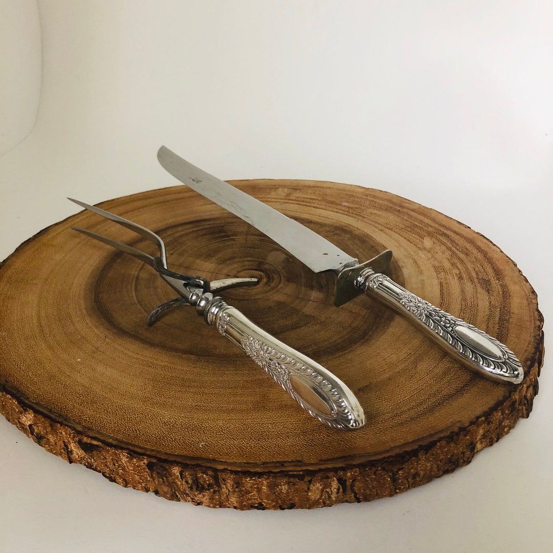 Sterling Silver Meat Carving Set Sterling Holiday Table Etsy