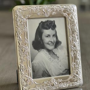 Vintage Silver Plate Picture Frame Korea 3565 Silver Plate Ornate Photo Frame Wedding Valentines Newborn Baby Picture Frame And Gifts