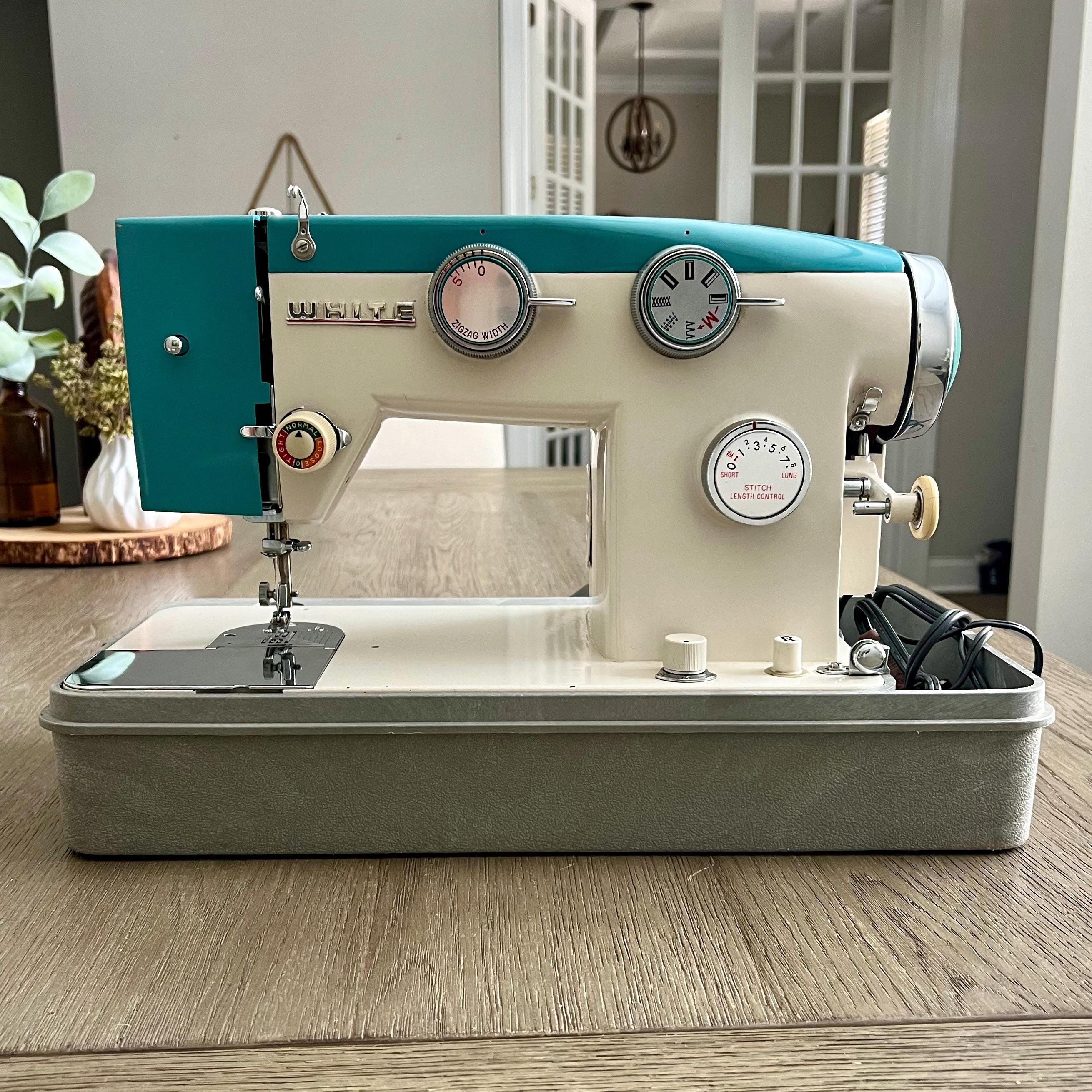 Vintage 1960s White 782 Zigzag Sewing Machine Workhorse