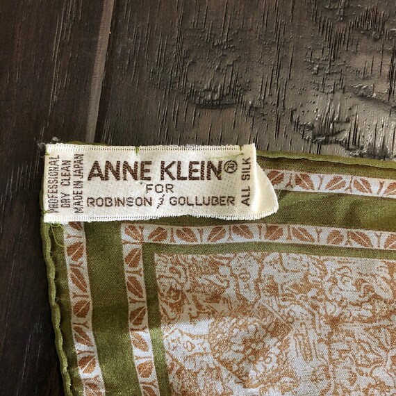 Vintage Anne Klein All Silk Scarf Anne Klein For … - image 7