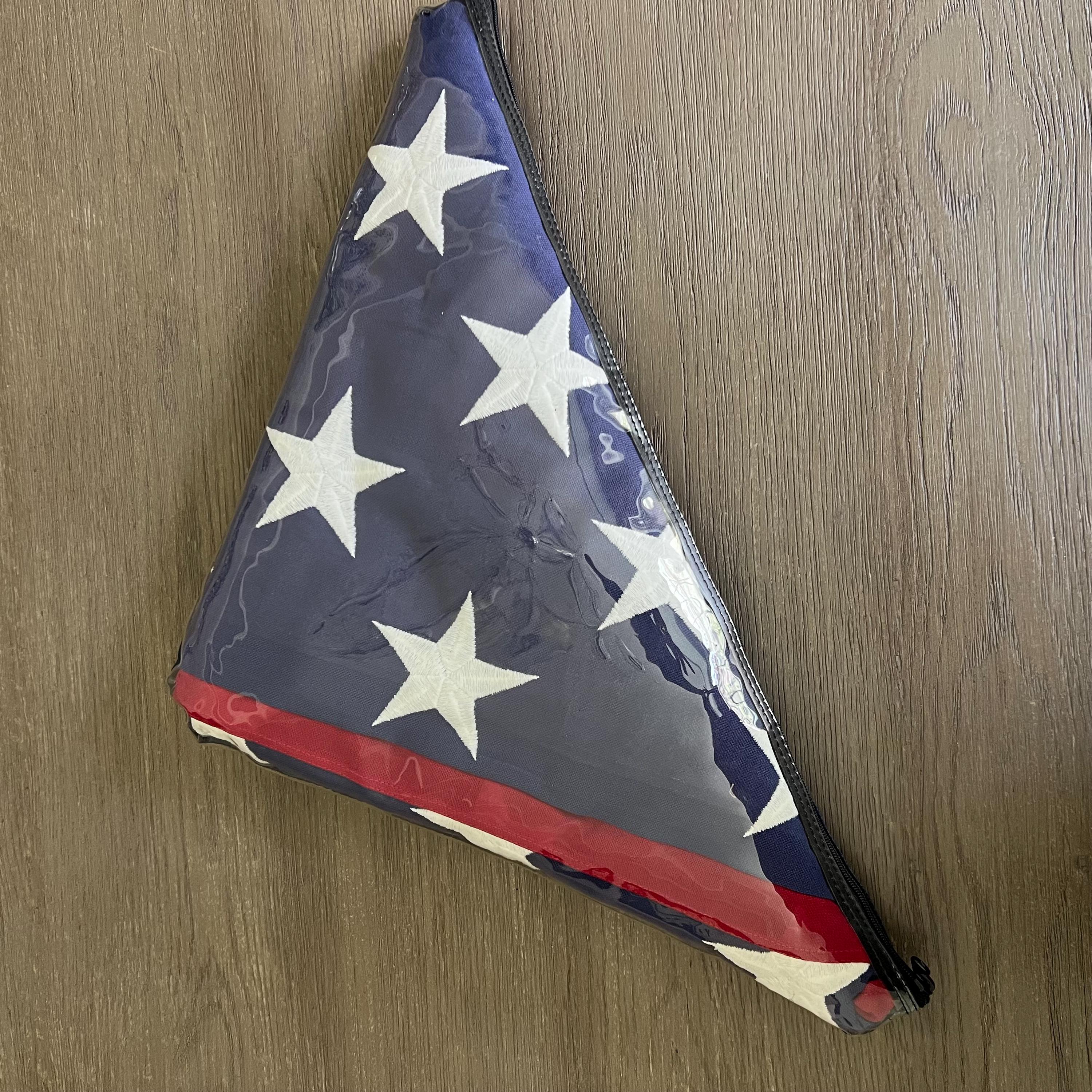 Vintage American Flag: Embroidered Stars, Sewn Stripes - 5x9.5 Ft