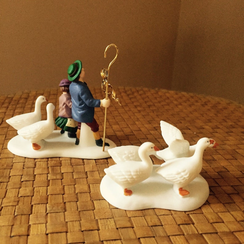 Six Geese A Laying Vintage Twelve Days Of Dickens Village Dept 56 image 3