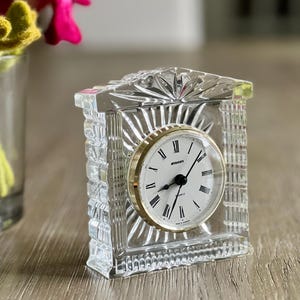 Vintage Staiger Quartz Clock West Germany Quartz Westminster Style Tabletop Desk Mantel Bedside White & Black Roman Numerals Working Clock