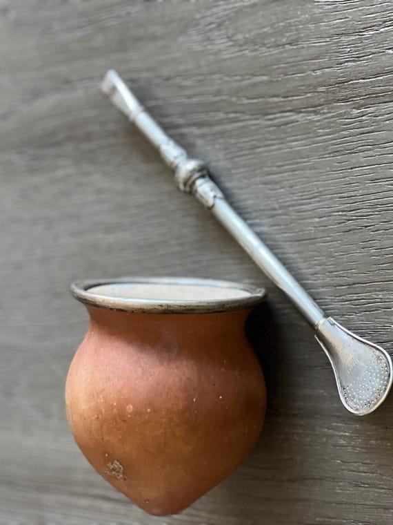 ヴィンテージ ひょうたん イエルバ マテ カップ & ストロー