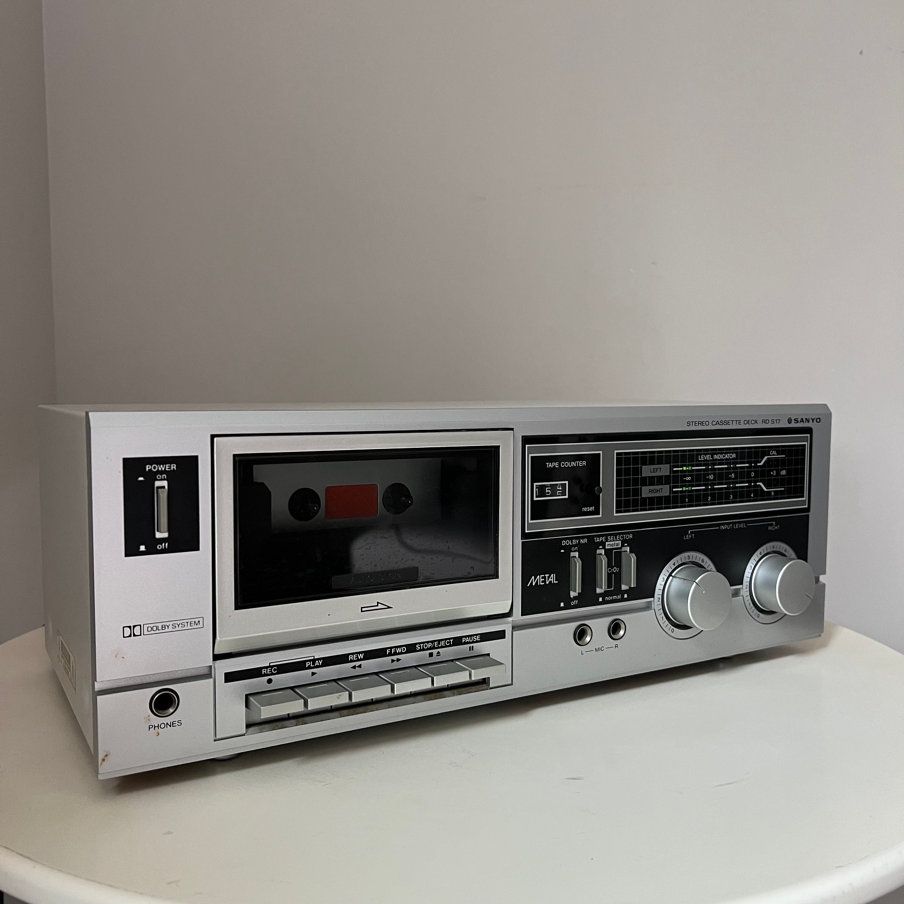 Vintage Sanyo Stereo Cassette Deck Model RD S 17 Stereo Dolby