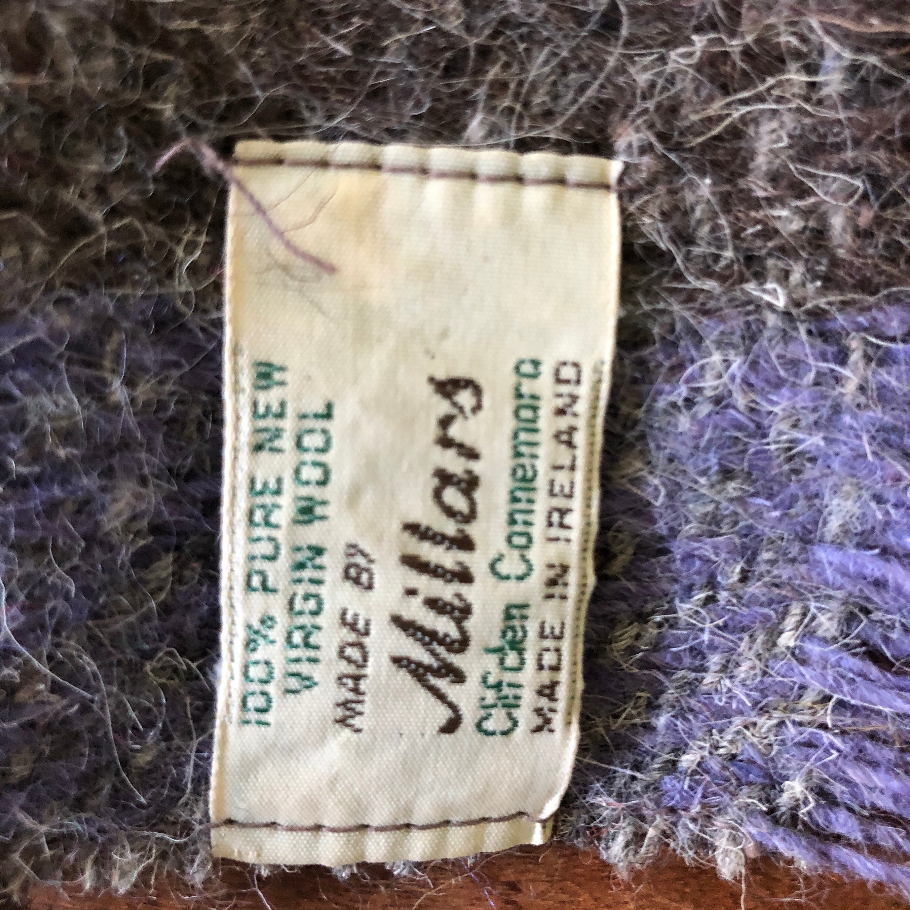 Vintage Wool Scarf Millars Woven Plaid Wool Scarf Made in Ireland  display picture 1