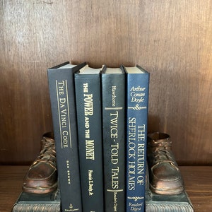 Vintage Copper Child’s Shoes Bookends Vintage Cast Metal Decor Book Lovers Gifts Nursery Decor Unique Bookends