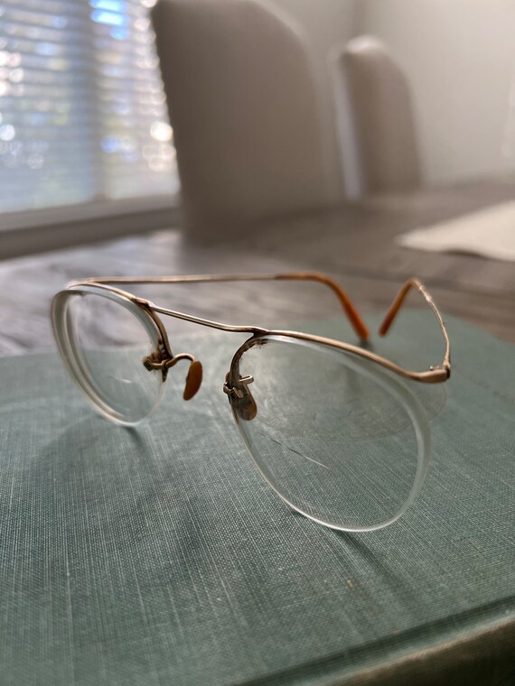 Vintage American Optics Gold Eyeglasses Frameless… - image 3