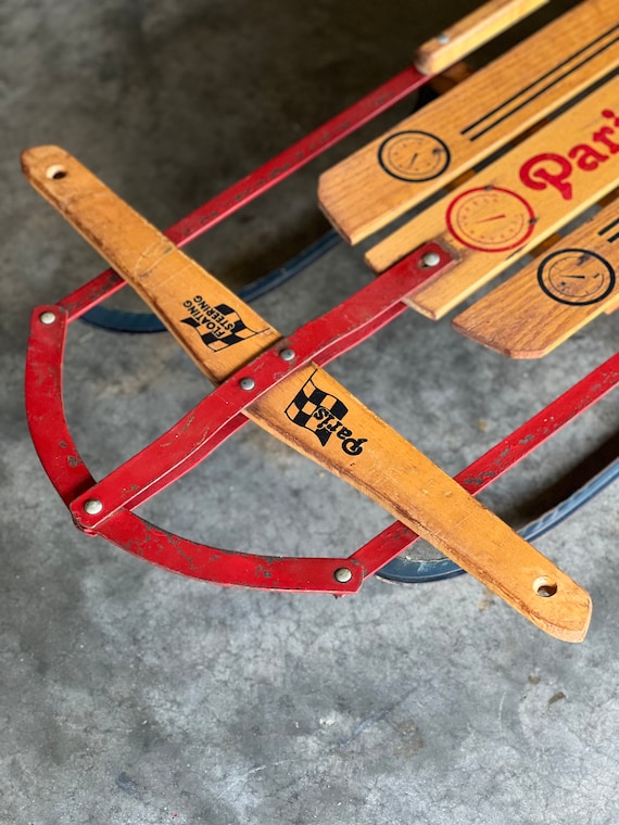 Vintage Sledge Paris Champion Fast-track Sledge Sports Bar Decor