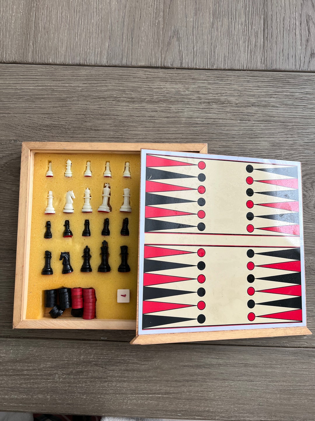 Vintage Travel Board Game Set Mini Multi Board Game Set Mini