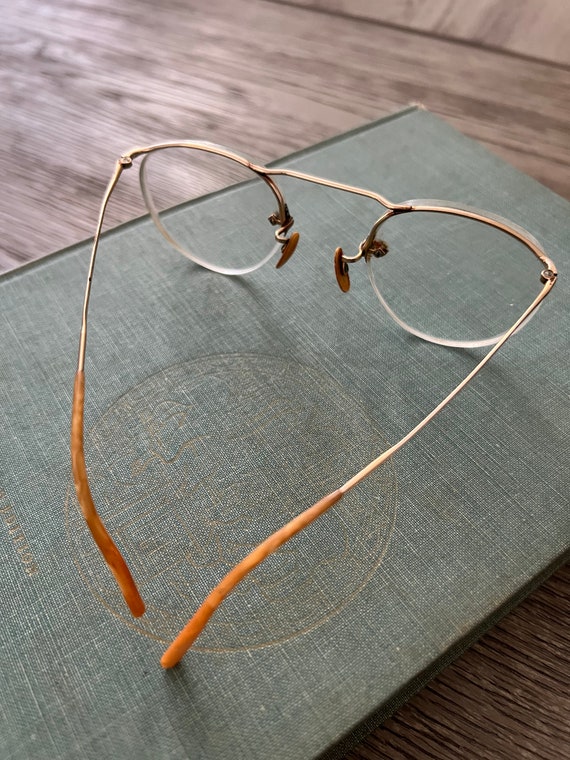 Vintage American Optics Gold Eyeglasses Frameless… - image 4