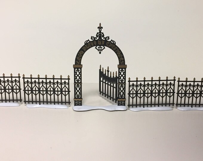 Department 56 Victorian Wrought Iron Fence and Gate Church Accessories ...