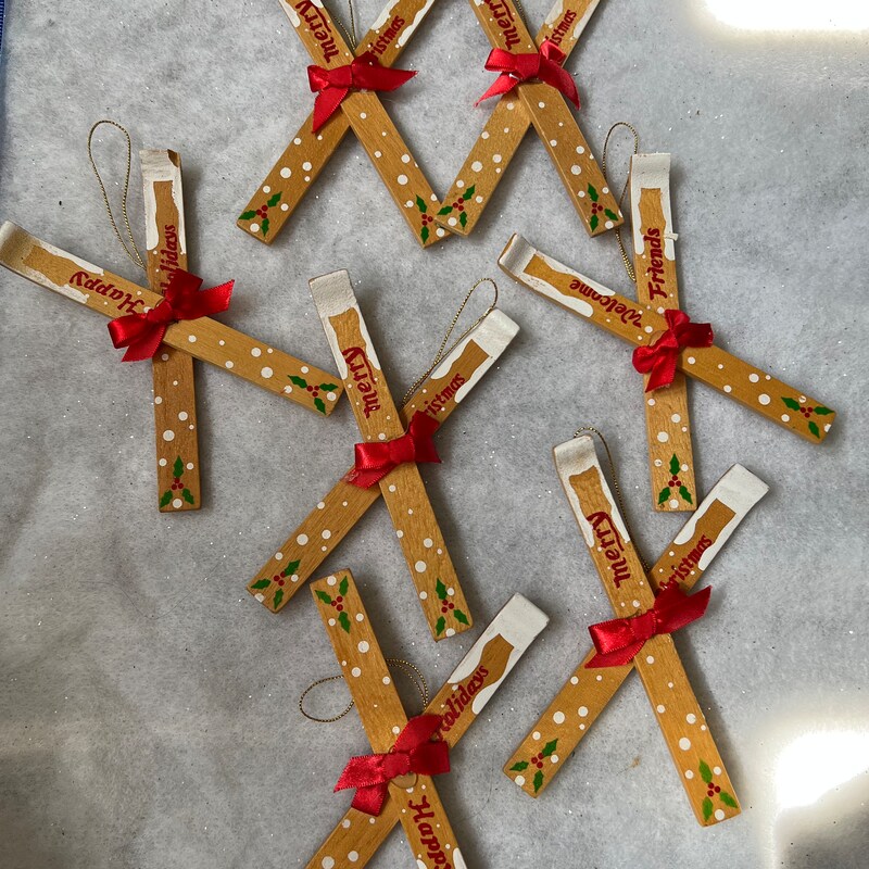 Wood Ski Ornament (Set - 2) main image 1