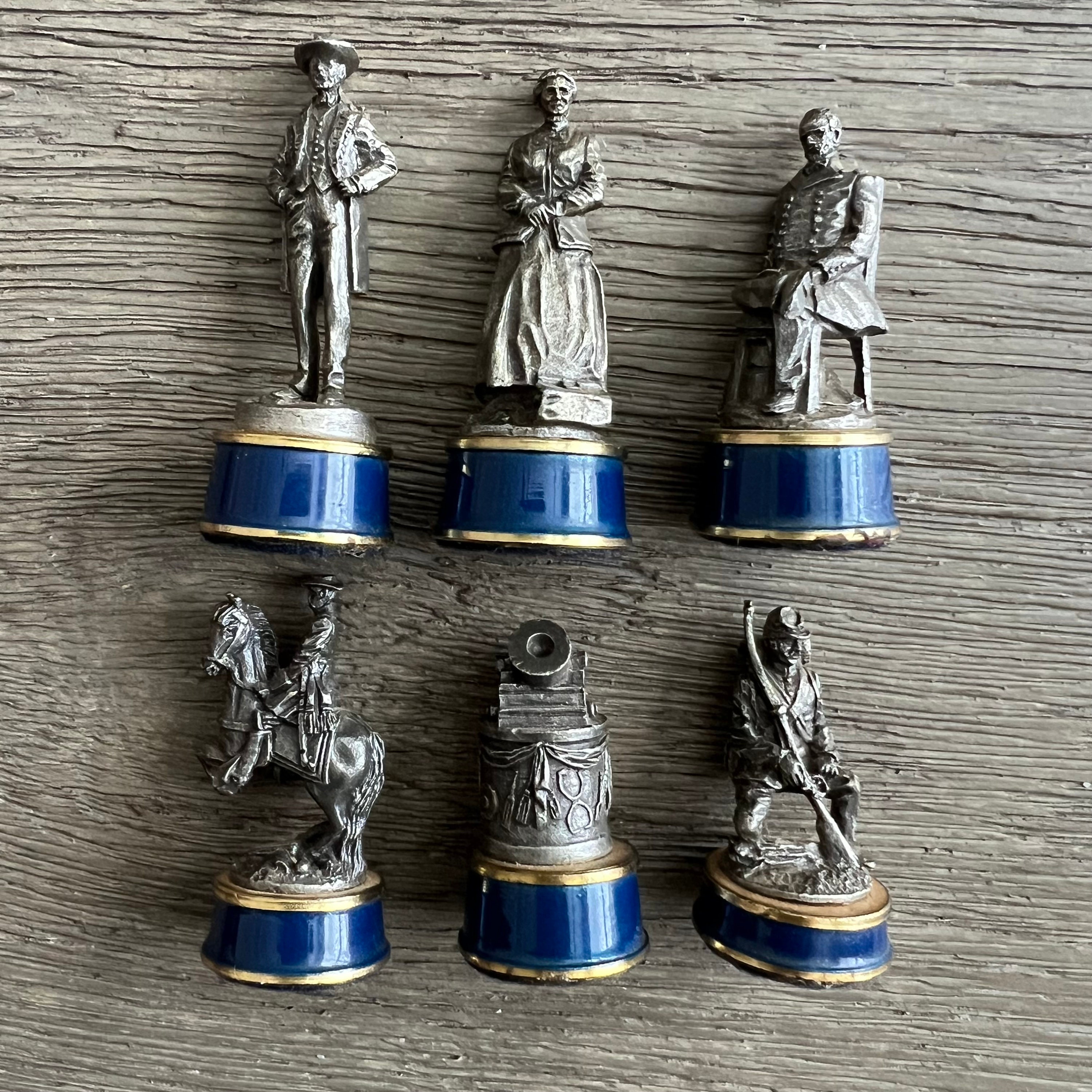 Vintage Franklin Mint 1983 Civil War Chess Set American