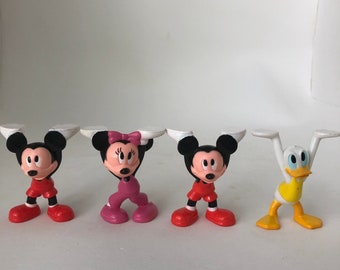 Vintage Mickey Mouse Toy Figurines Collectible Mickey Mouse Minnie Mouse Donald Duck Toys