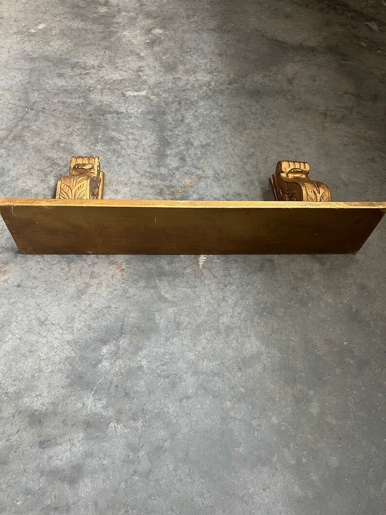 Vintage Gold Wall Shelf Ornate 1960s Gold Gilt Display Shelf Etsy