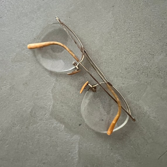 Vintage American Optics Gold Eyeglasses Frameless… - image 9