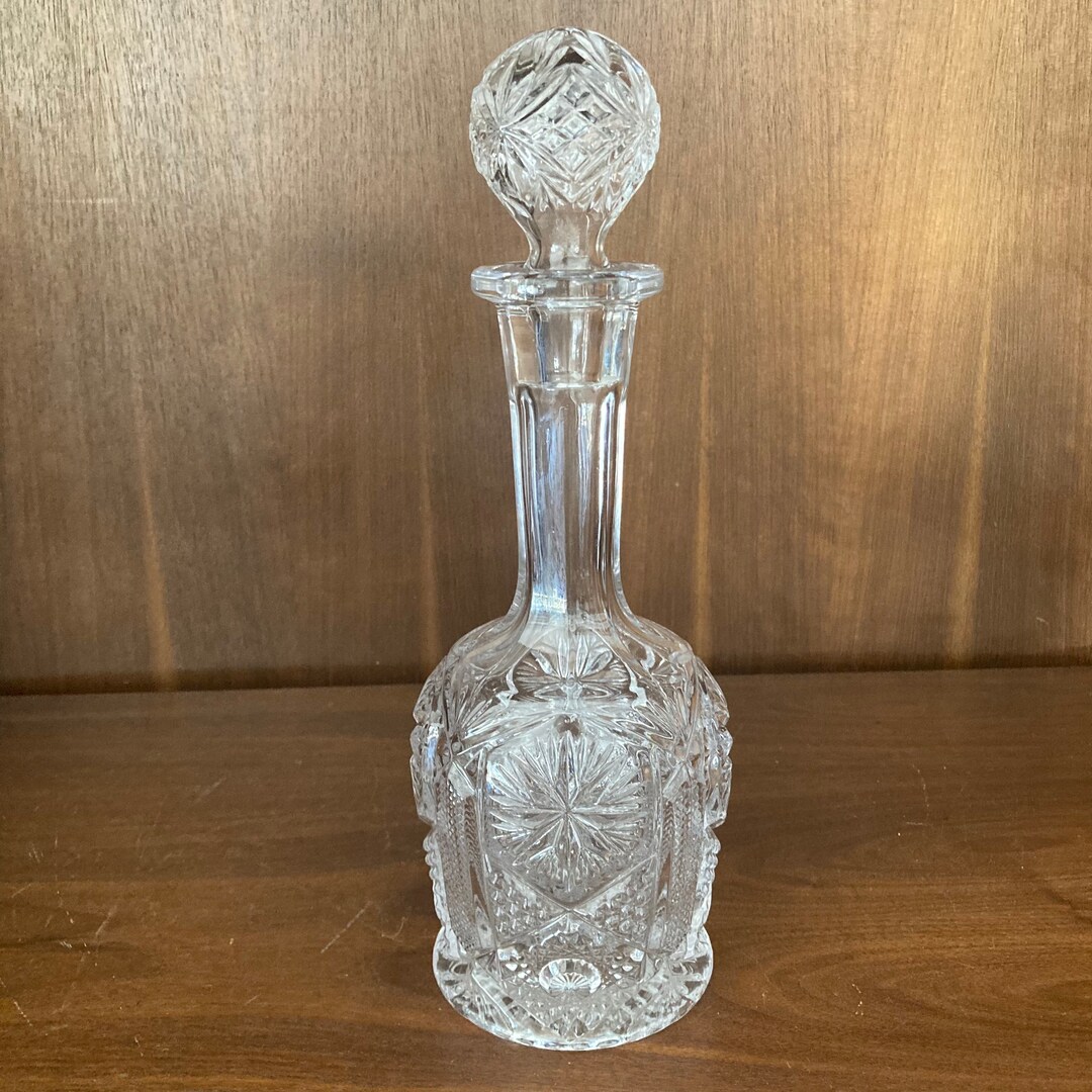 Vintage Decanter Crystal Liquor Decanter Bell Shaped Etsy