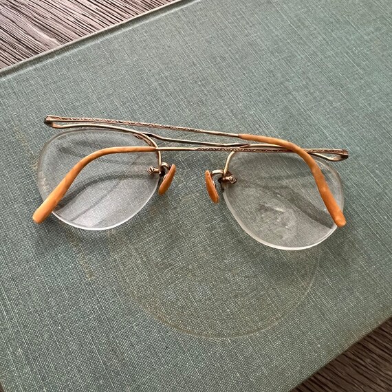 Vintage American Optics Gold Eyeglasses Frameless… - image 6