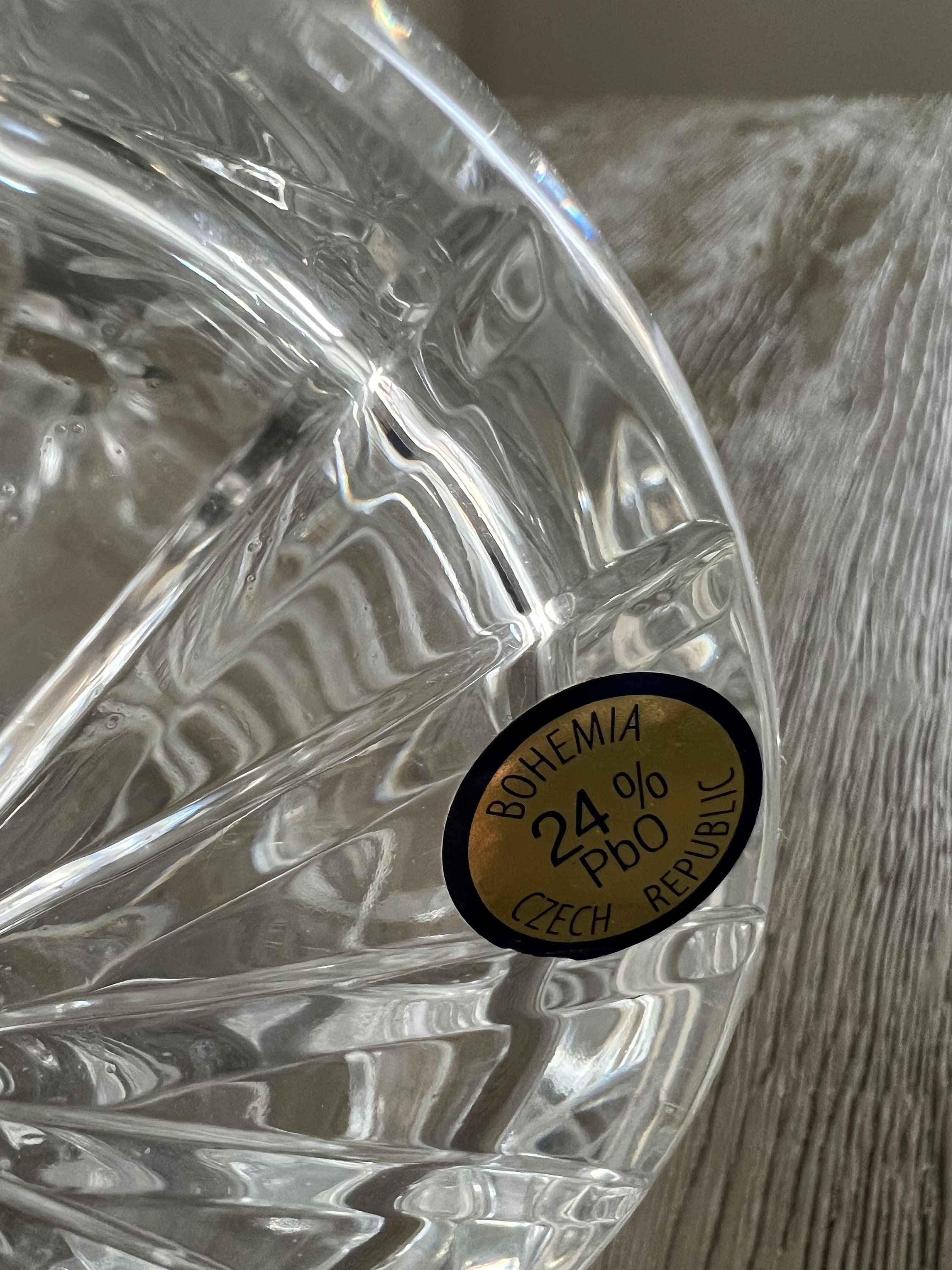 BOHEMIA HAND CUT LEAD CRYSTAL デキャンタ Vintage Crystal Decanter