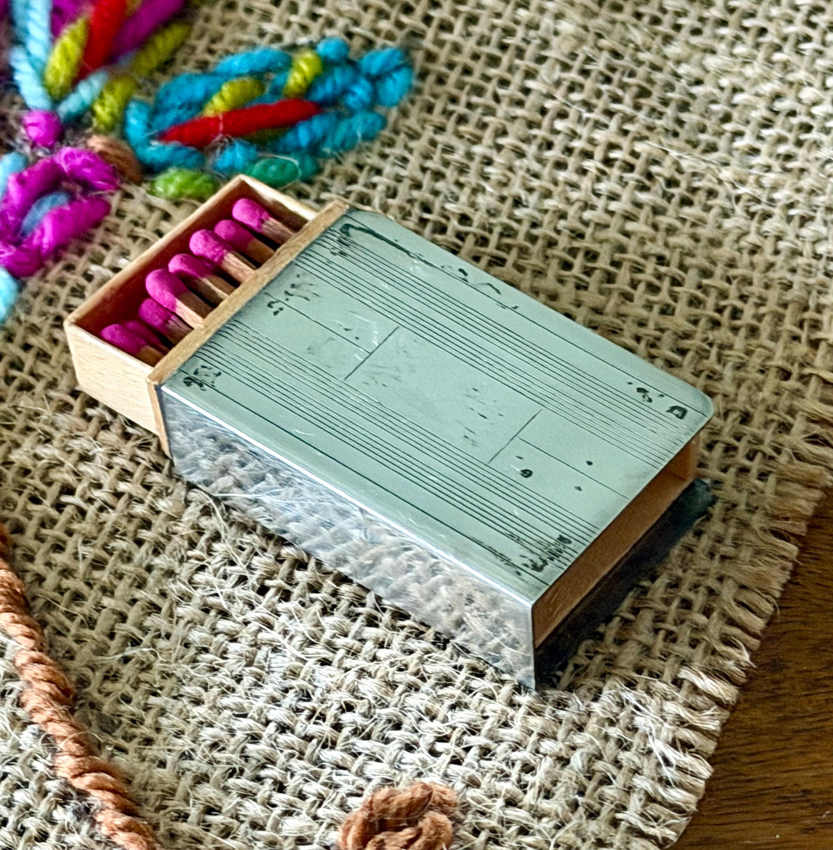 Vintage Silver Match Box Holder - Etsy