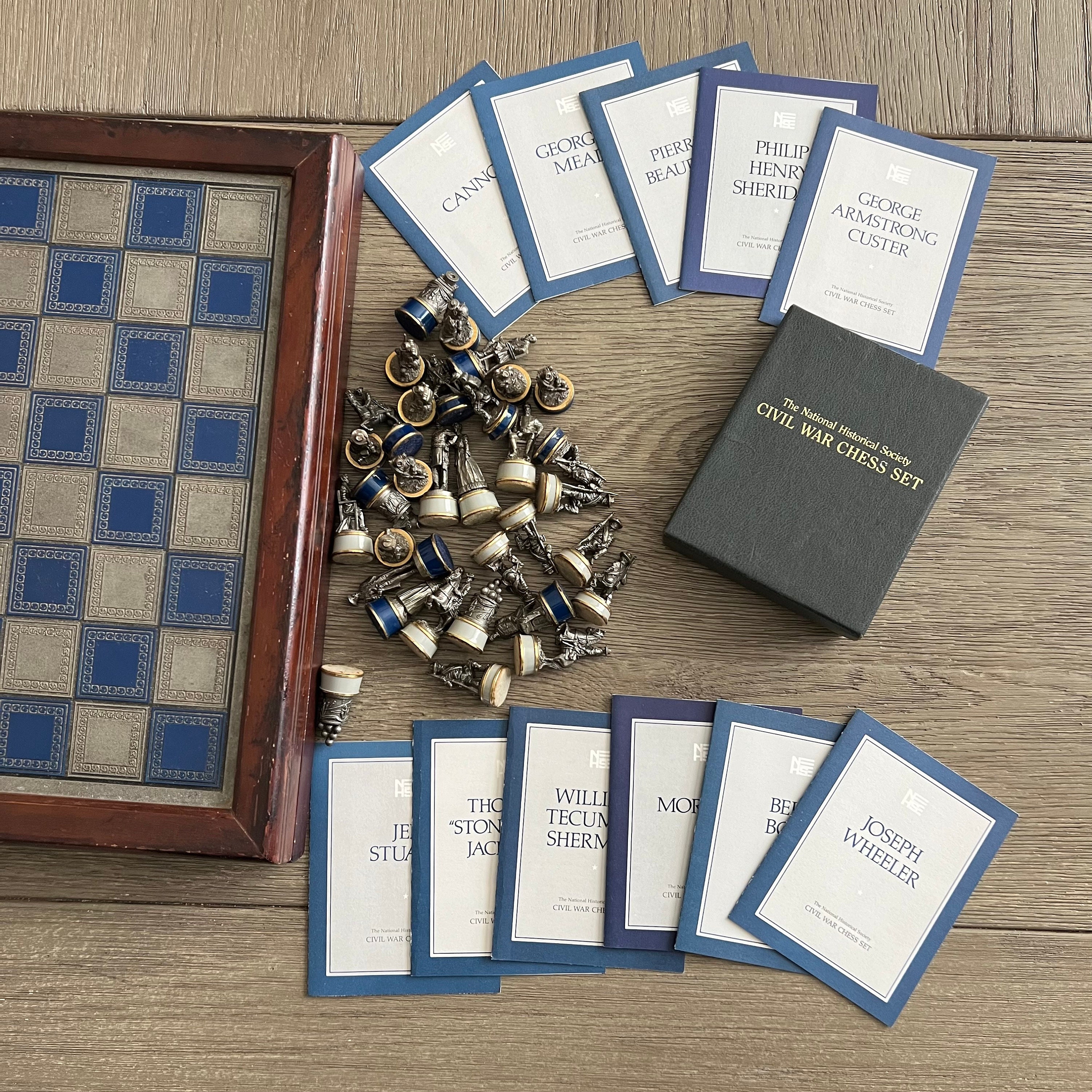 Vintage Franklin Mint 1983 Civil War Chess Set American