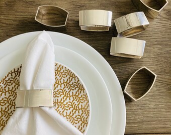 ヴィンテージ シルバープレート ナプキンリング - 8個セット