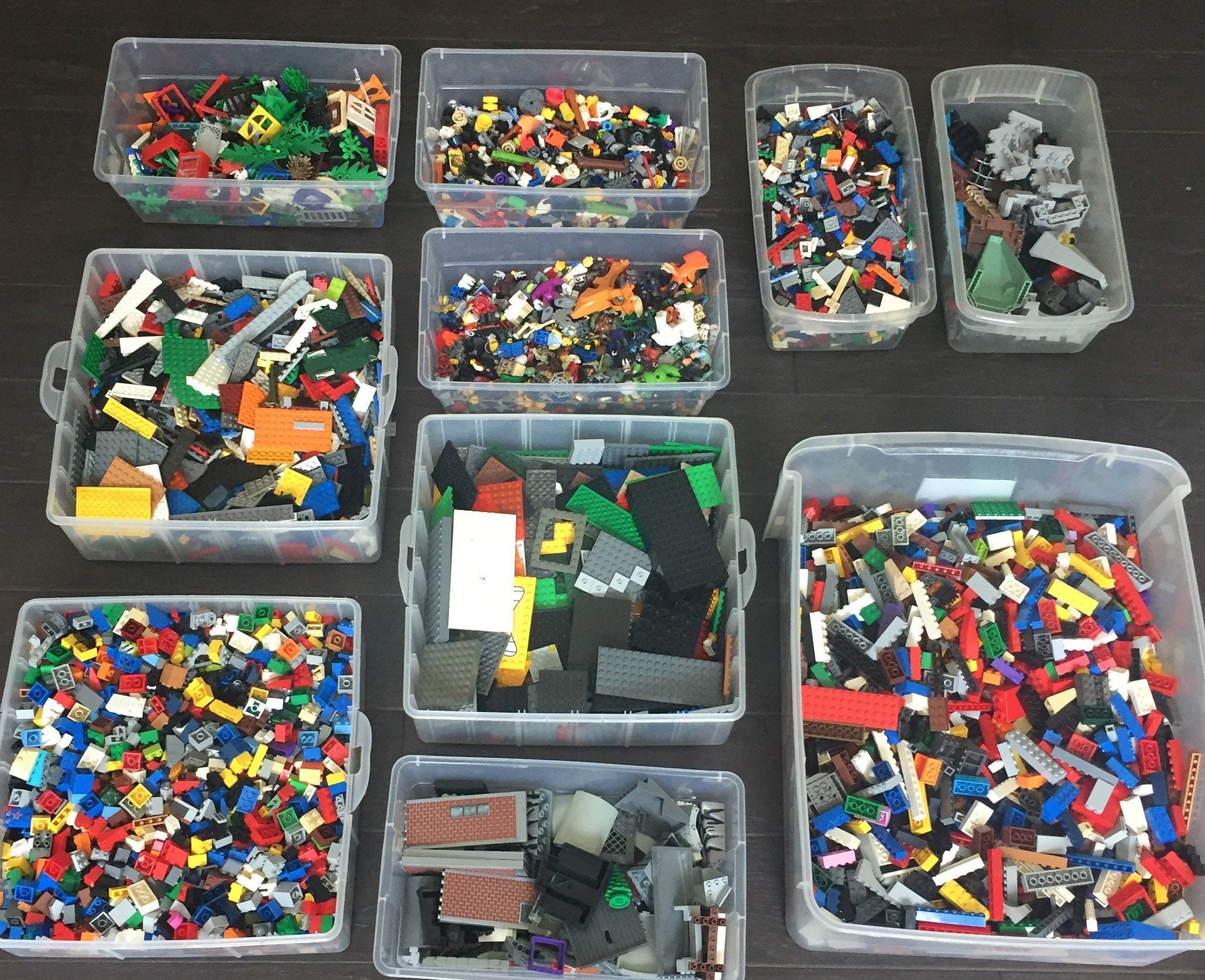 1lb of Assorted WHITE Lego Bricks & Parts & Pieces Sold in Bulk by the Pound 