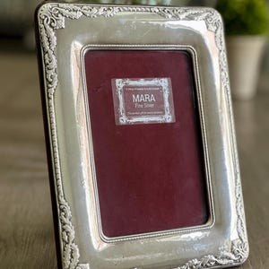 Vintage MARA Sterling Silver Large 10”x8.5” Picture Frame for 7”x5” Photo Sterling Carved Photo Frame Wedding Baptism Graduation Gifts 925