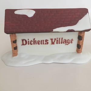 Department 56 Dickens Village Sign Dickens Village Series Miniature Village Sign Christmas Village Display