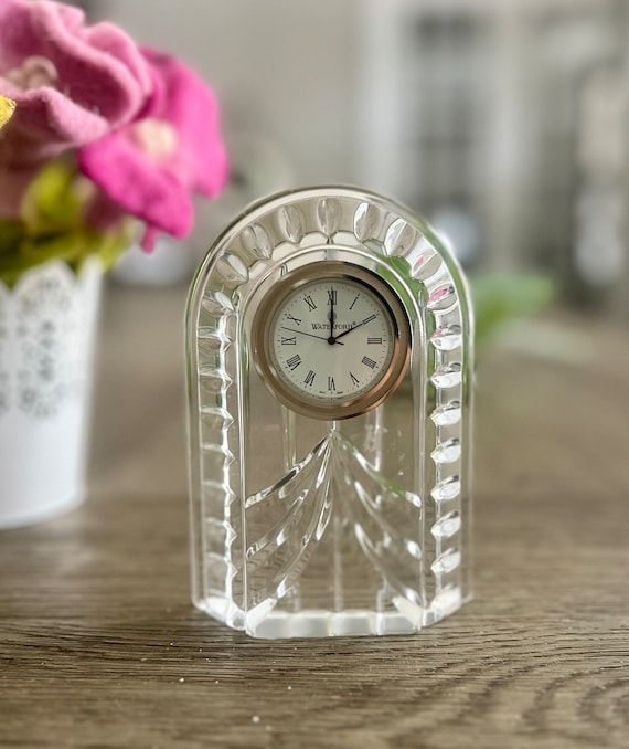 Waterford Crystal Clock: Overture Small Tabletop Clock, Roman Numerals