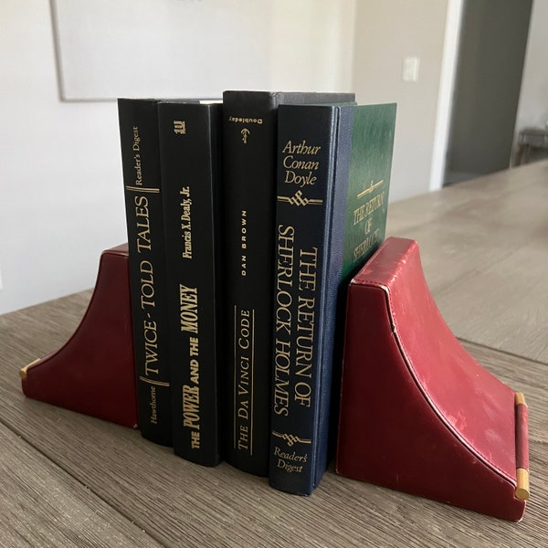 Leather Bookends Etsy