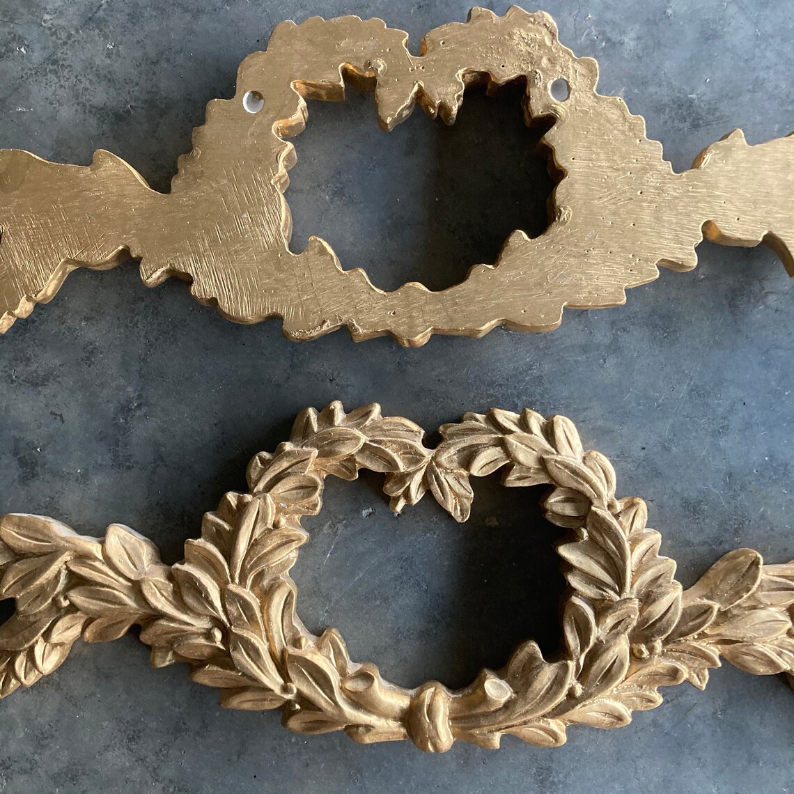 Vintage Gold Vergoldete Wanddekoration Gold Vergoldet Lorbeer | Etsy